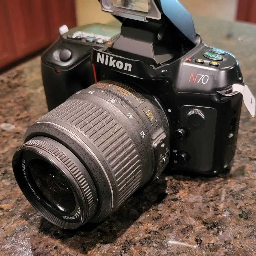 NIKON N70-(Black) Nikon -Nikkor 18-55mm Lens-Camera